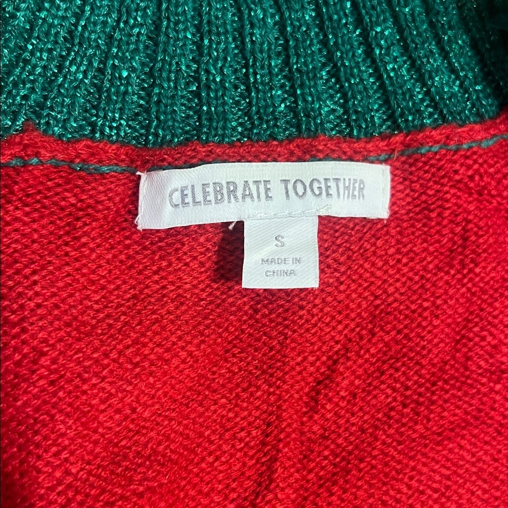Celebrate Together snowman glitter Christmas Sweater women’s size S - Picture 7 of 11